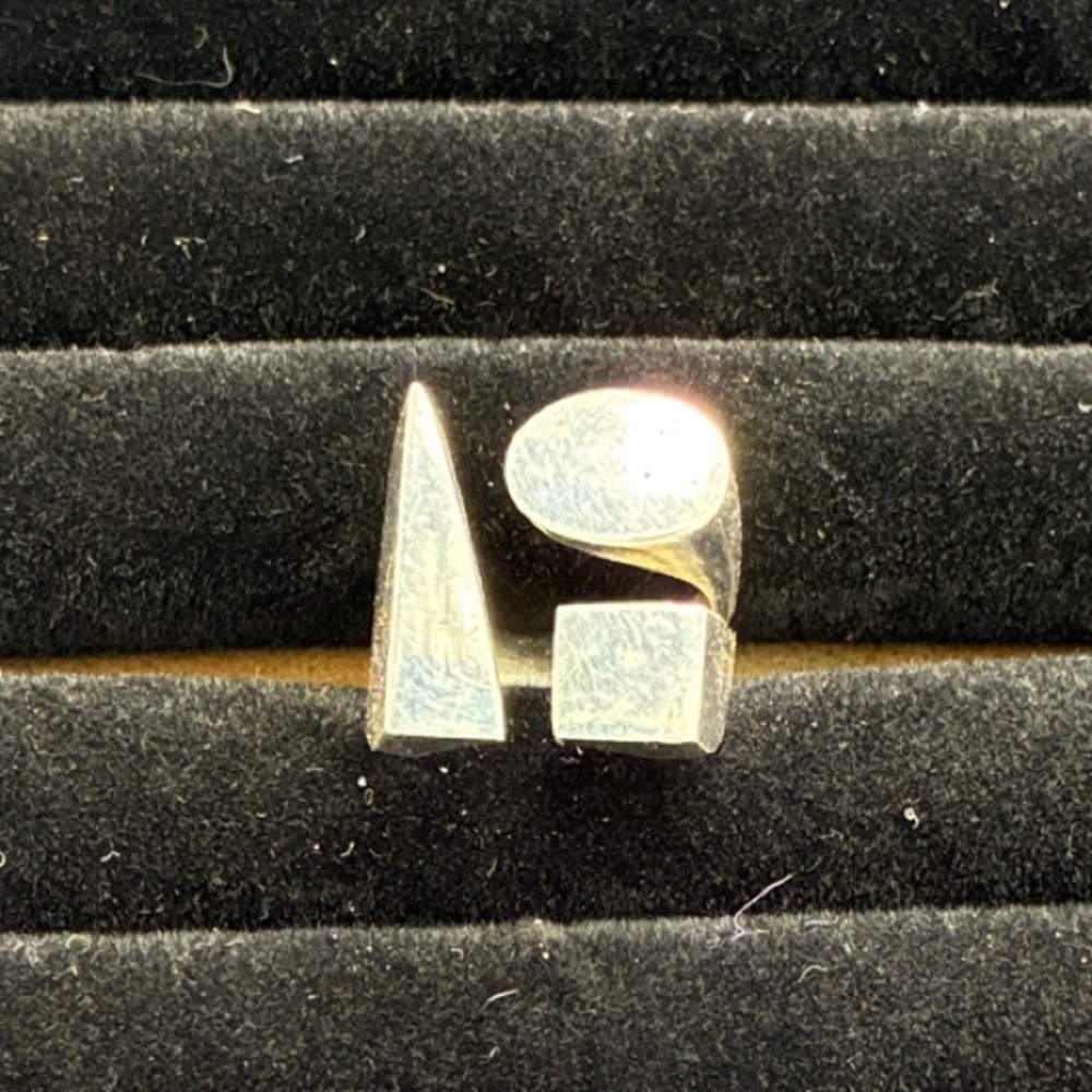 Vintage Geometric .925 Silver Ring